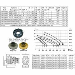 Saci Kontra Serisi 12.5 HP Trifaze Havuz Pompası