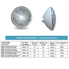 Superpool SMD 15W Beyaz Led Ekonomik Havuz Lambası