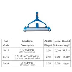 Superpool 2'' 46 cm Havuz Süpürgesi