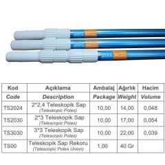 Superpool 2*2,4 m Teleskopik Sap