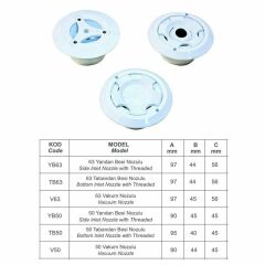 Superpool Ø63 mm Süpürge Vakum Nozulu