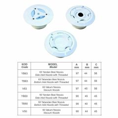 Superpool Ø50 mm Süpürge Vakum Nozulu